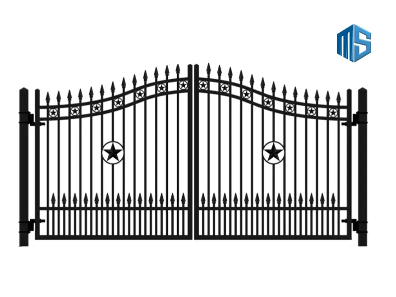 Driveway Double Swing Gates Traditional Style 01