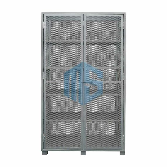 20x42x74 All-Welded 5 Compartments Storage Locker – Silver