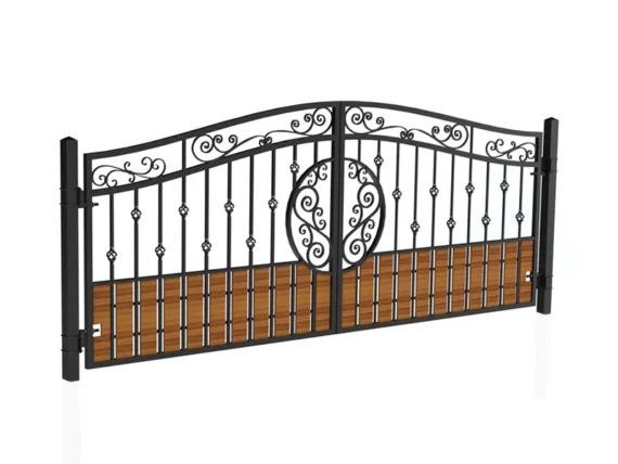 Driveway Double Swing Gates Vintage Style 01