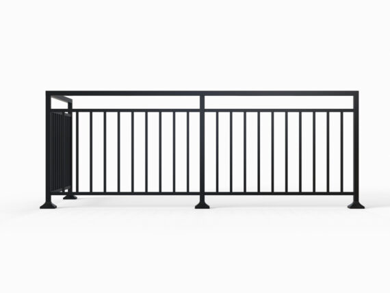 Wrought Iron Guardrail Basic Style Custom 8ft x 4ft