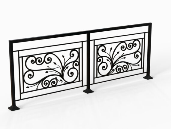 Wrought Iron Guardrail Custom With Pattern