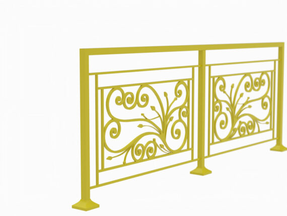 Wrought Iron Guardrail Custom With Pattern
