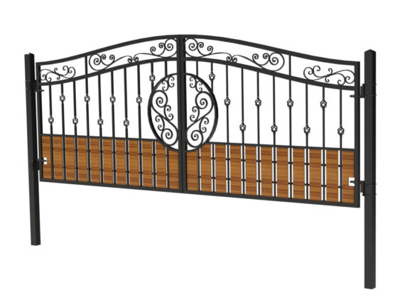 Wood And Metal Double Swing Gates Custom Type 1
